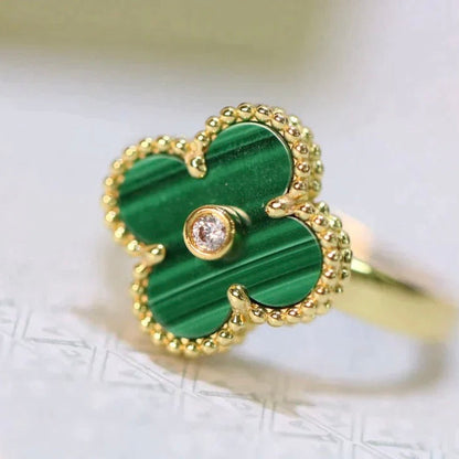 [Royal Jewellery]CLOVER MALACHITE RING GOLD DIAMOND