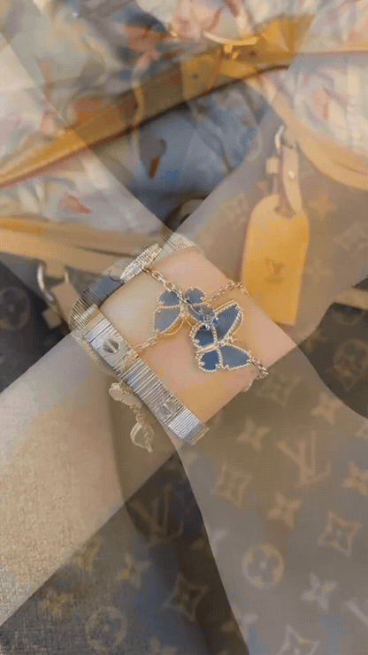 [Royal] Lucky Spring Butterfly 5-Motif & LOVE Unlimited Bracelet Stack Set