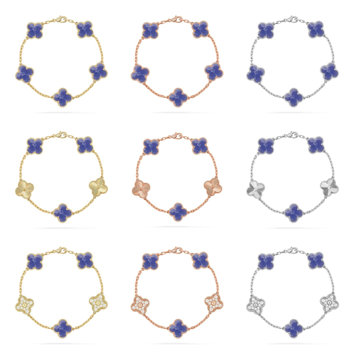 [Royal]CLOVER 5 MOTIF BLUE VEINS BRACELET COLLECTION