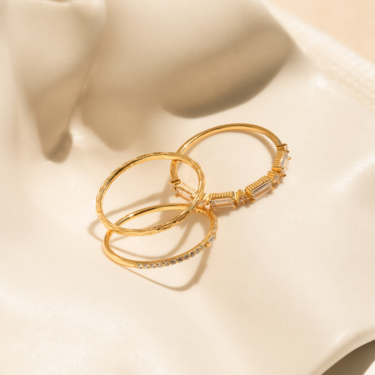 Diamond Stacking Ring Set