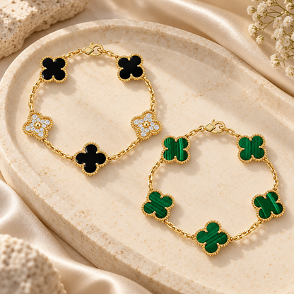 [Royal]Clover 5 Motifs  Duo Bracelet Stack Set