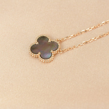 [Royal Jewellery]CLOVER 15MM  GRAY MOTHER OF PEARL NECKLACE