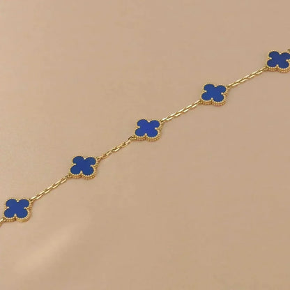 [Royal Jewellery] CLOVER 5 MOTIF BLUE AGATE BRACELET COLLECTION