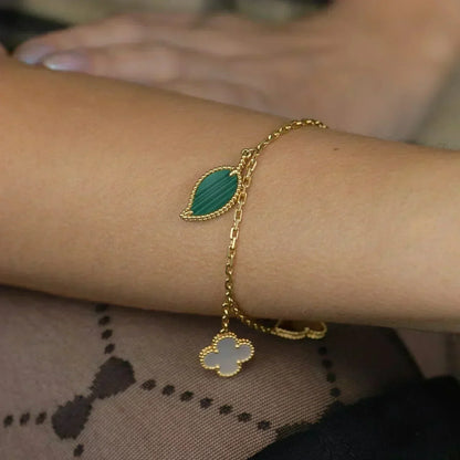 [Royal Jewellery]LUCKY SPRING 5 MOTIF GOLD BRACELET