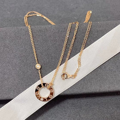 [Royal Jewellery]LOVE NECKLACE 16MM 2 DIAMONDS