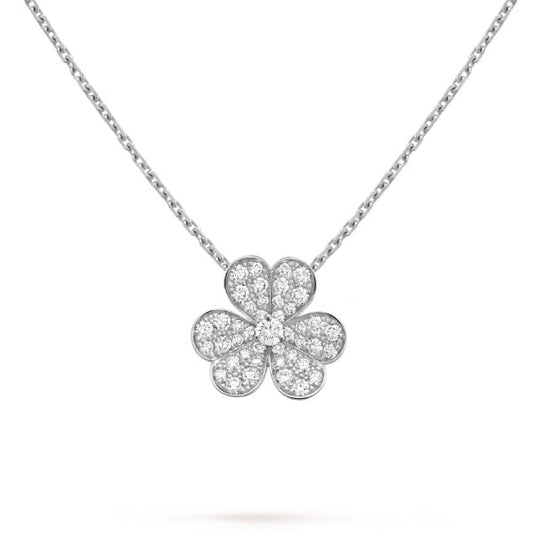[Royal Jewellery]CLOVER DIAMOND NECKLACE SILVER