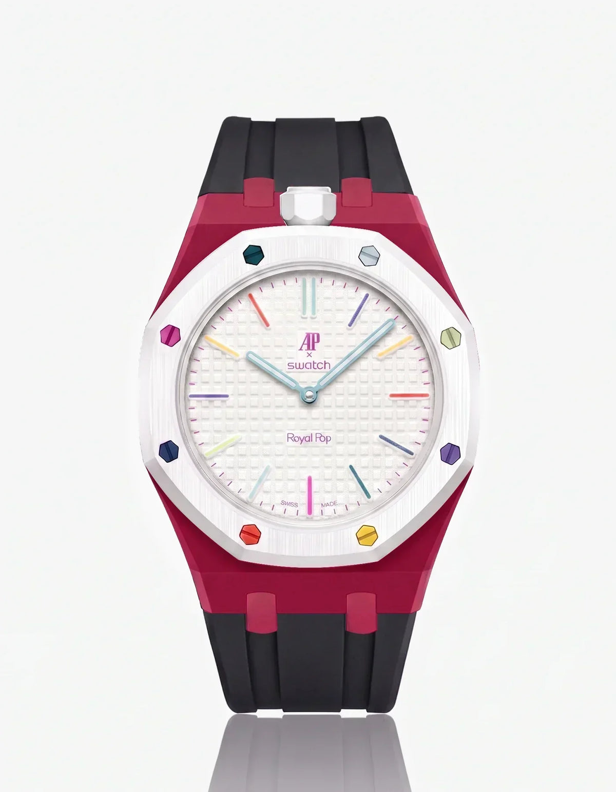 Silicone Strap & Case  Royal Pop Huit Blanc(Customize  Colors)