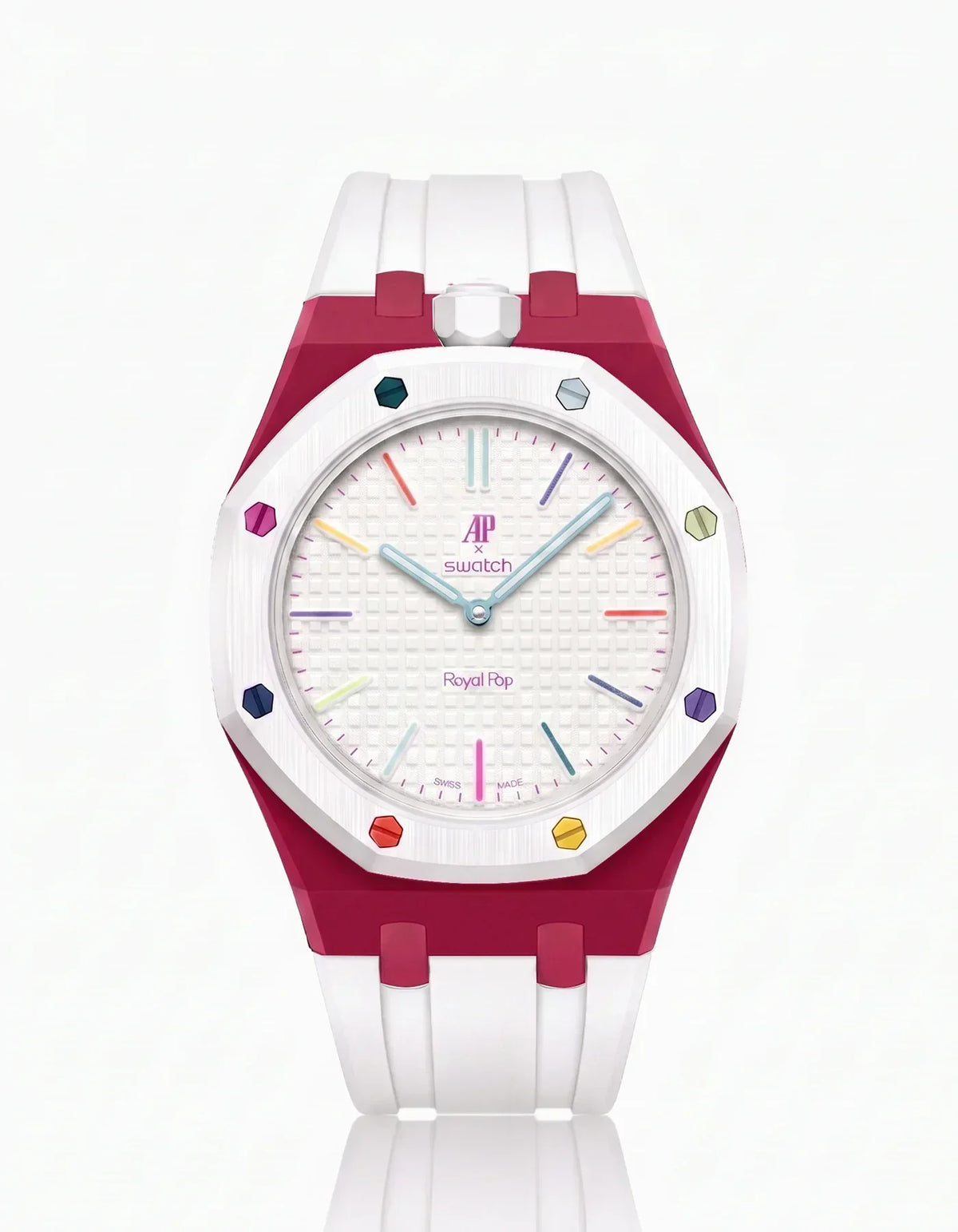 Silicone Strap & Case  Royal Pop Huit Blanc(Customize  Colors)