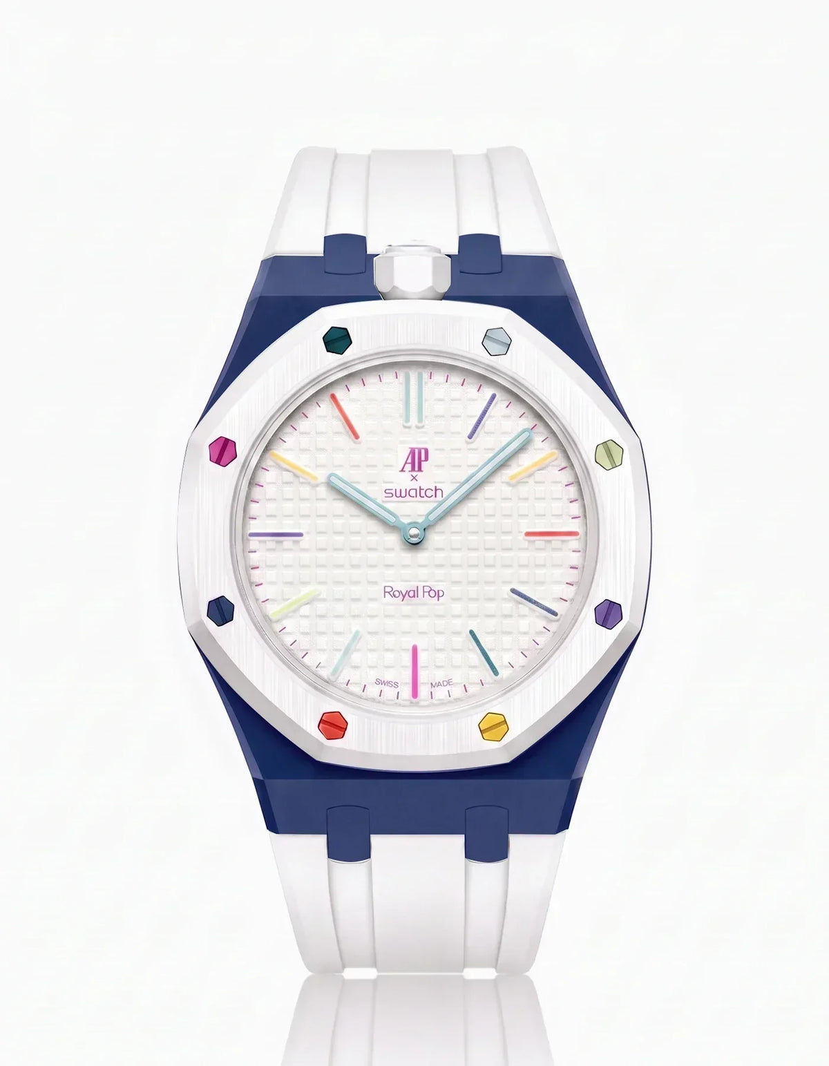 Silicone Strap & Case  Royal Pop Huit Blanc(Customize  Colors)