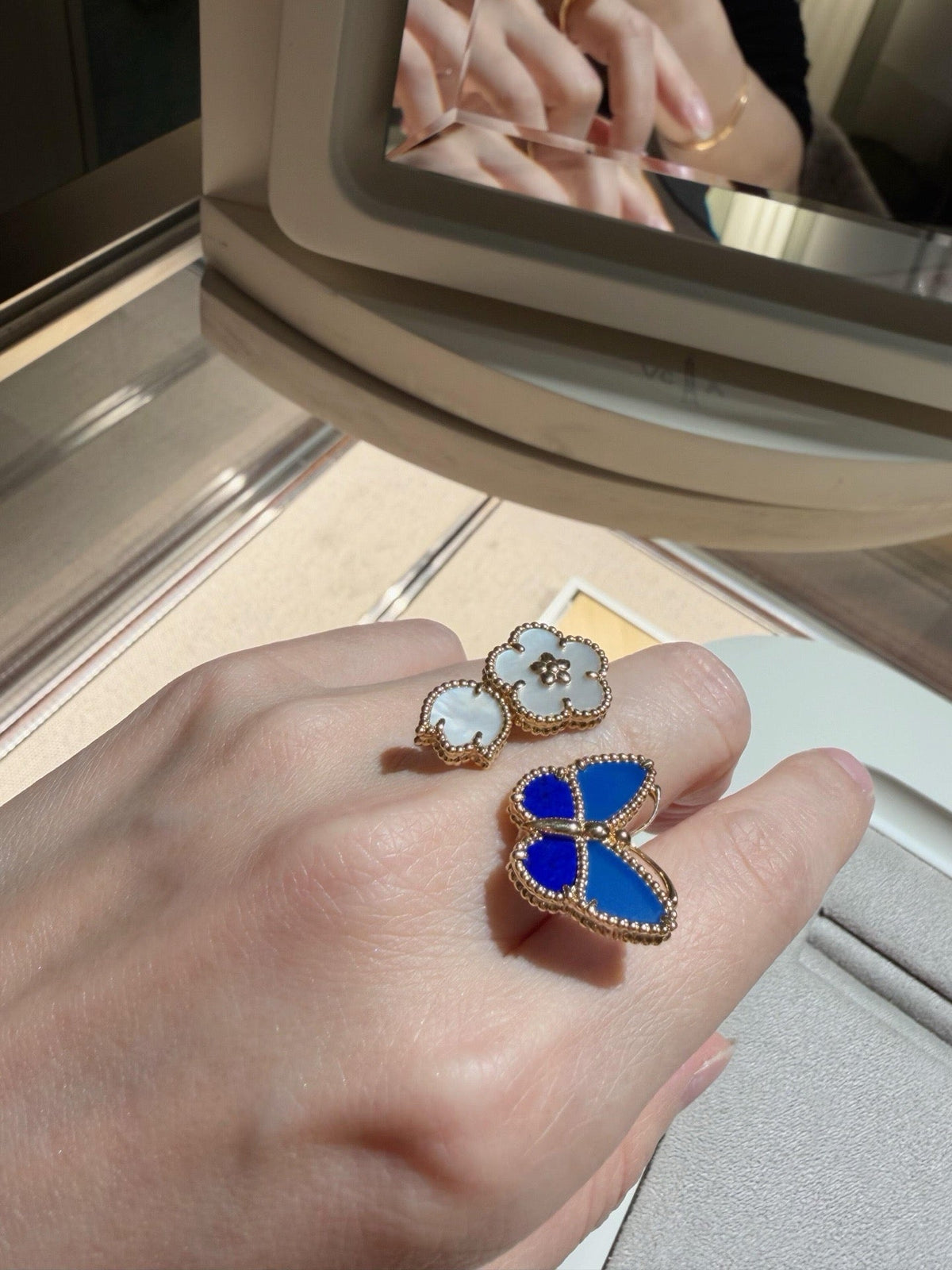 [Royal]LUCKY SPRING BUTTERFLY OPEN-FACE RINGS