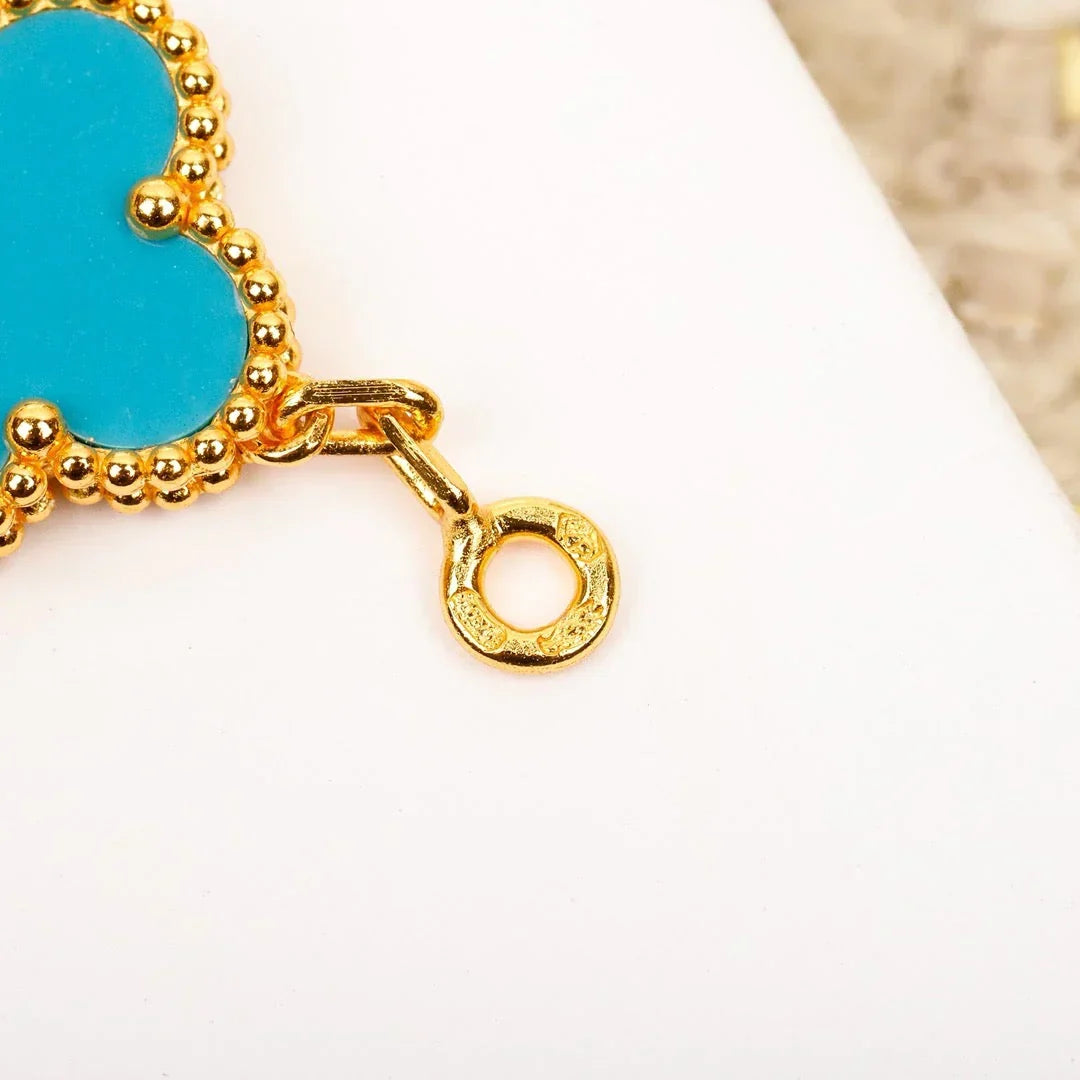 [Royal Jewellery] CLOVER 5 MOTIF TURQUOISE BRACELET COLLECTION