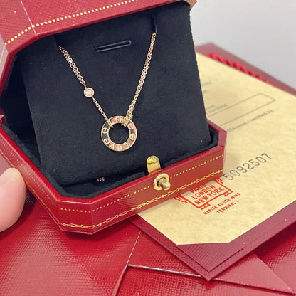 [Royal Jewellery]LOVE NECKLACE 16MM 2 DIAMONDS