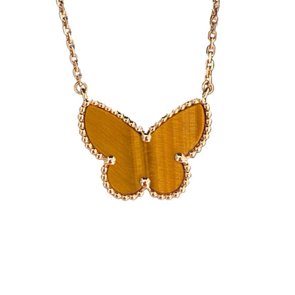 [Royal Jewellery] TIGER__ EYE BUTTERFLY NECKLACE