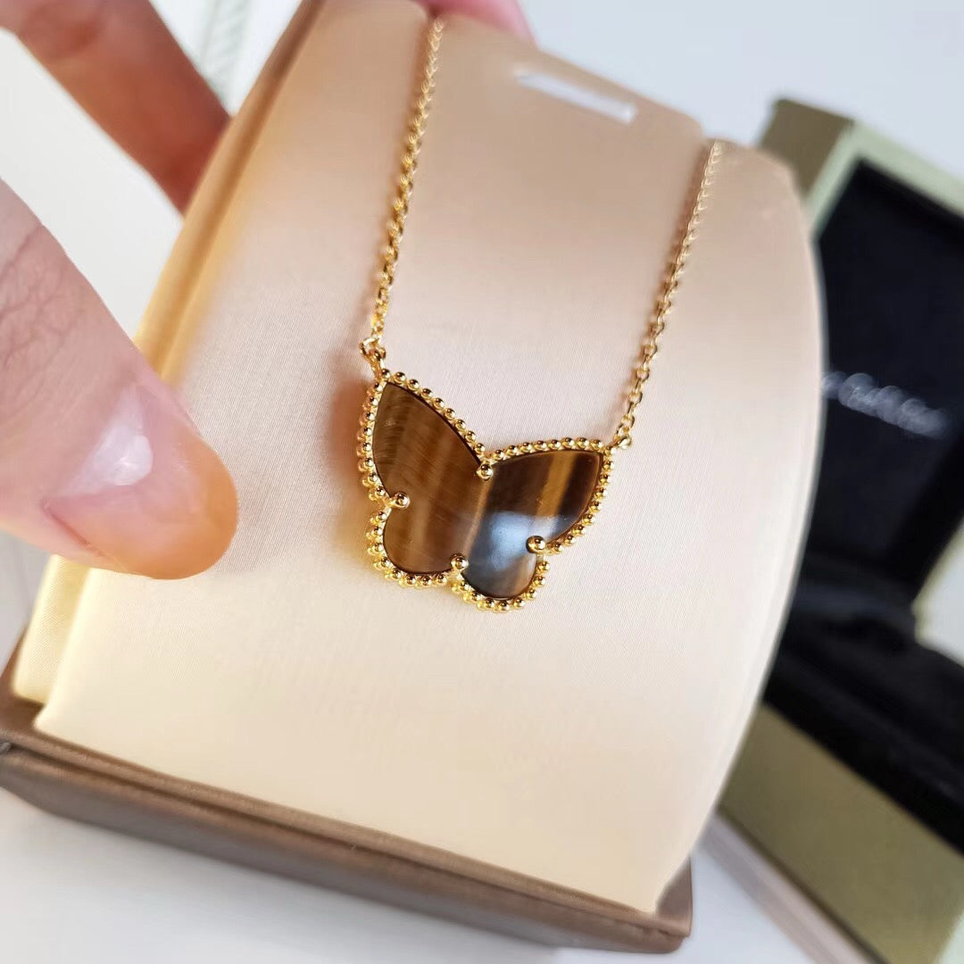 [Royal Jewellery] TIGER__ EYE BUTTERFLY NECKLACE