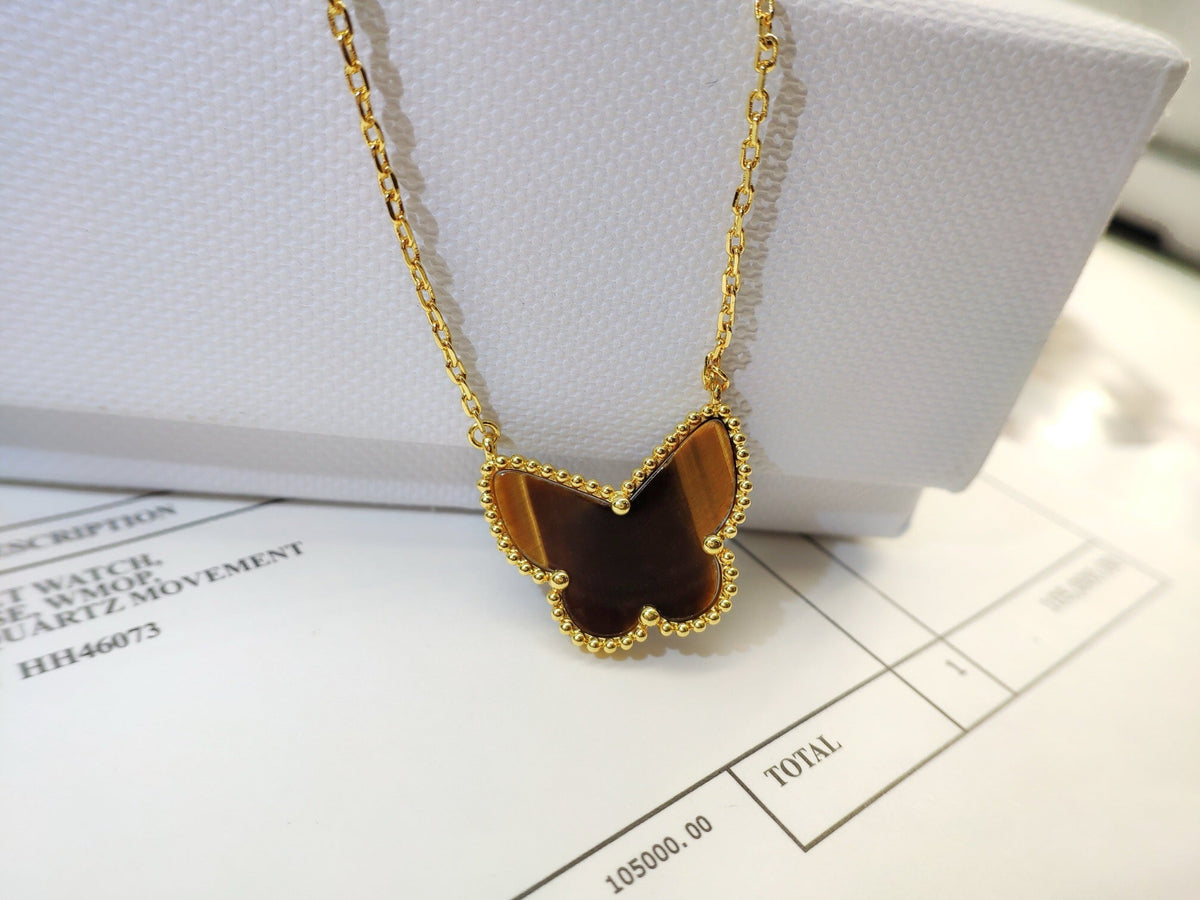 [Royal Jewellery] TIGER__ EYE BUTTERFLY NECKLACE
