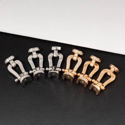 [Royal Jewellery]FORCE LARGE HORSESHOE FULL DIAMOND BRACELET GOLD