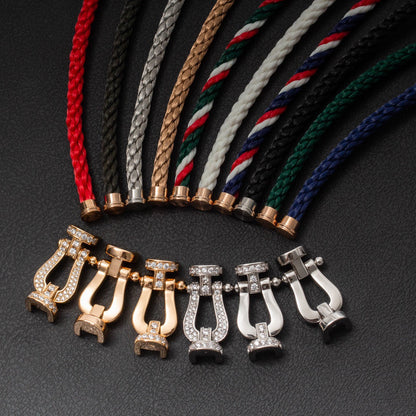 [Royal Jewellery]FORCE LARGE HORSESHOE HALF DIAMOND BRACELET GOLD