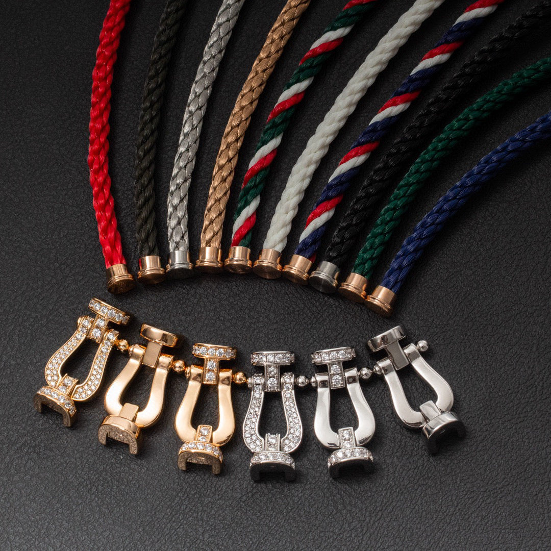 [Royal Jewellery]FORCE LARGE HORSESHOE FULL DIAMOND BRACELET ROSE GOLD