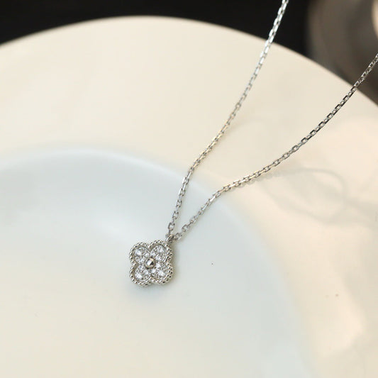 [Royal Jewellery]CLOVER MINI 9.5MM PENDANT DIAMOND NECKLACE