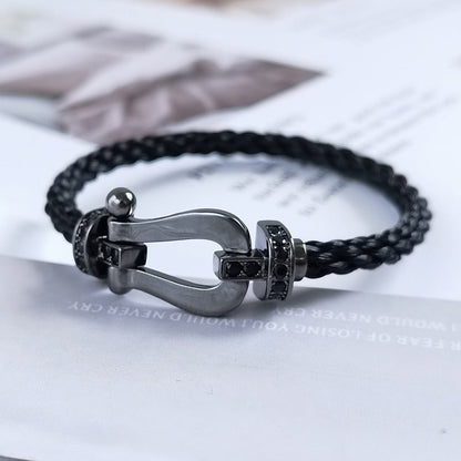 [Royal Jewellery]FORCE LARGE SERIES HORSESHOE BLACK SAMURAI BRACELET