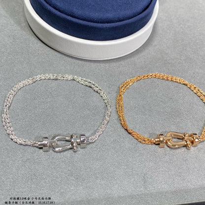 [Royal Jewellery]FORCE SMALL HORSESHOE  DIAMOND CHAIN ROPE BRACELET