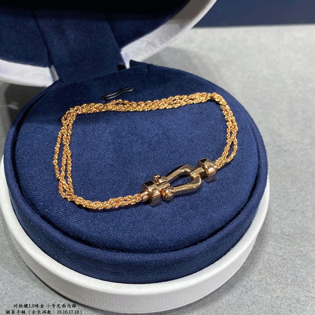 [Royal Jewellery]FORCE SMALL HORSESHOE  DIAMOND CHAIN ROPE BRACELET