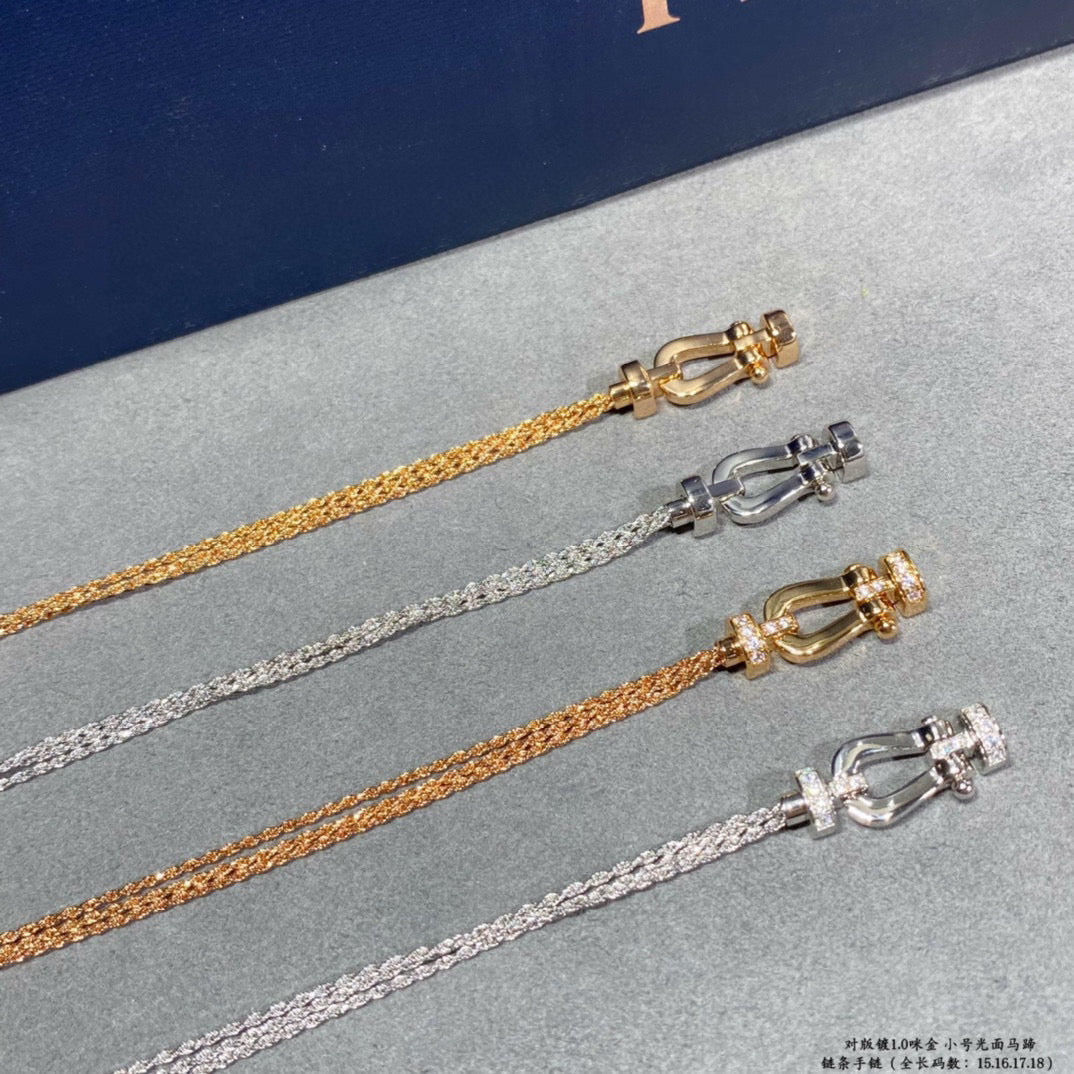 [Royal Jewellery]FORCE SMALL HORSESHOE  DIAMOND CHAIN ROPE BRACELET