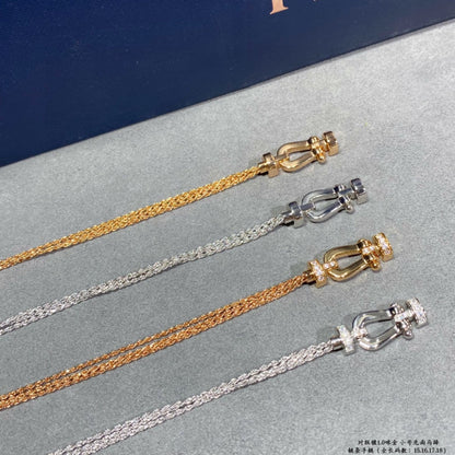 [Royal Jewellery]FORCE SMALL HORSESHOE  DIAMOND CHAIN ROPE BRACELET