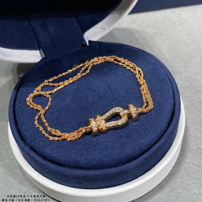 [Royal Jewellery]FORCE SMALL HORSESHOE  DIAMOND CHAIN ROPE BRACELET