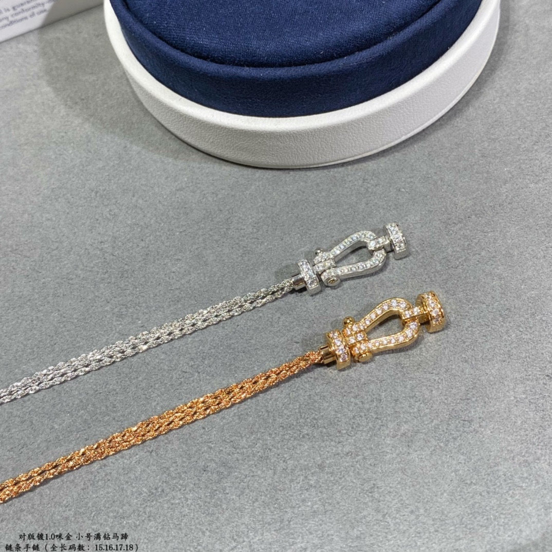 [Royal Jewellery]FORCE SMALL HORSESHOE  DIAMOND CHAIN ROPE BRACELET