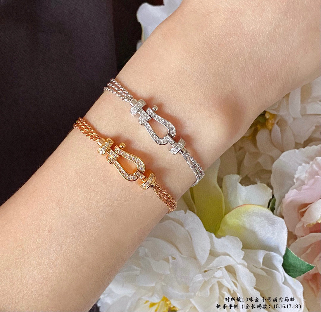 [Royal Jewellery]FORCE SMALL HORSESHOE  DIAMOND CHAIN ROPE BRACELET