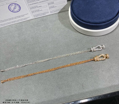 [Royal Jewellery]FORCE SMALL HORSESHOE  DIAMOND CHAIN ROPE BRACELET