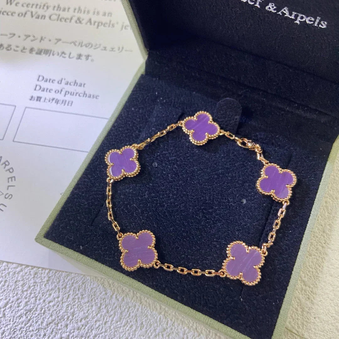 [Royal Jewellery] CLOVER 5 MOTIF VIOLET BRACELET COLLECTION