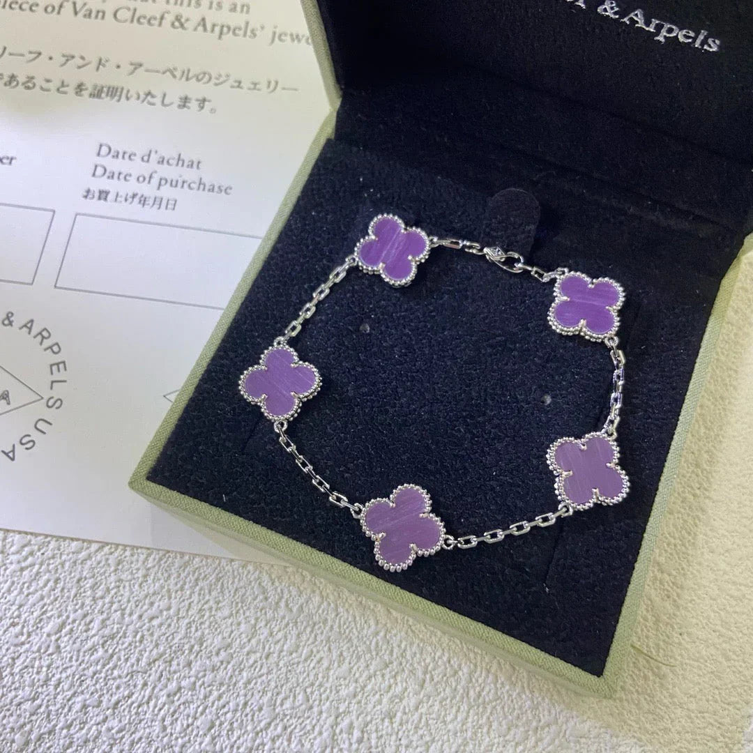 [Royal Jewellery] CLOVER 5 MOTIF VIOLET BRACELET COLLECTION