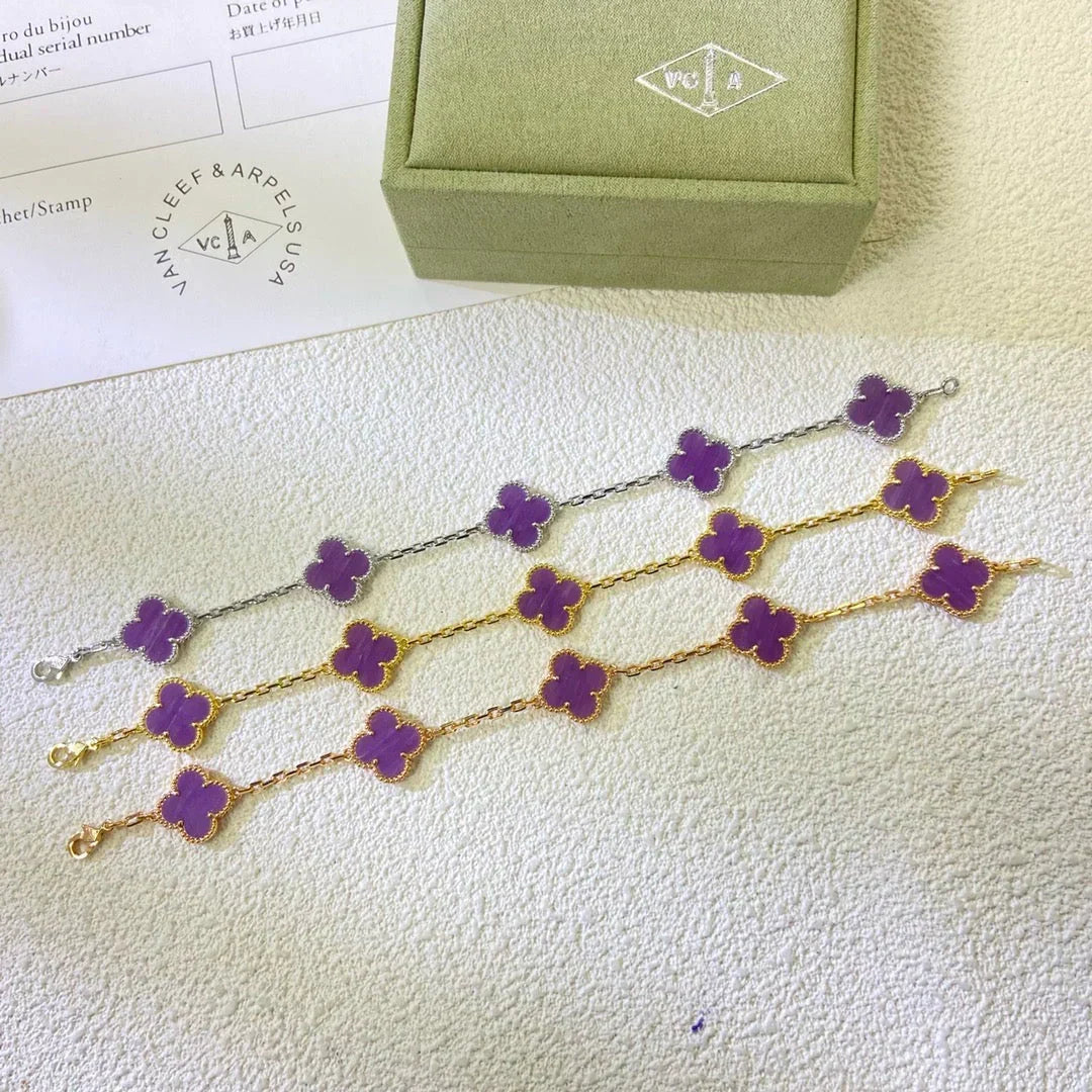 [Royal Jewellery] CLOVER 5 MOTIF VIOLET BRACELET COLLECTION