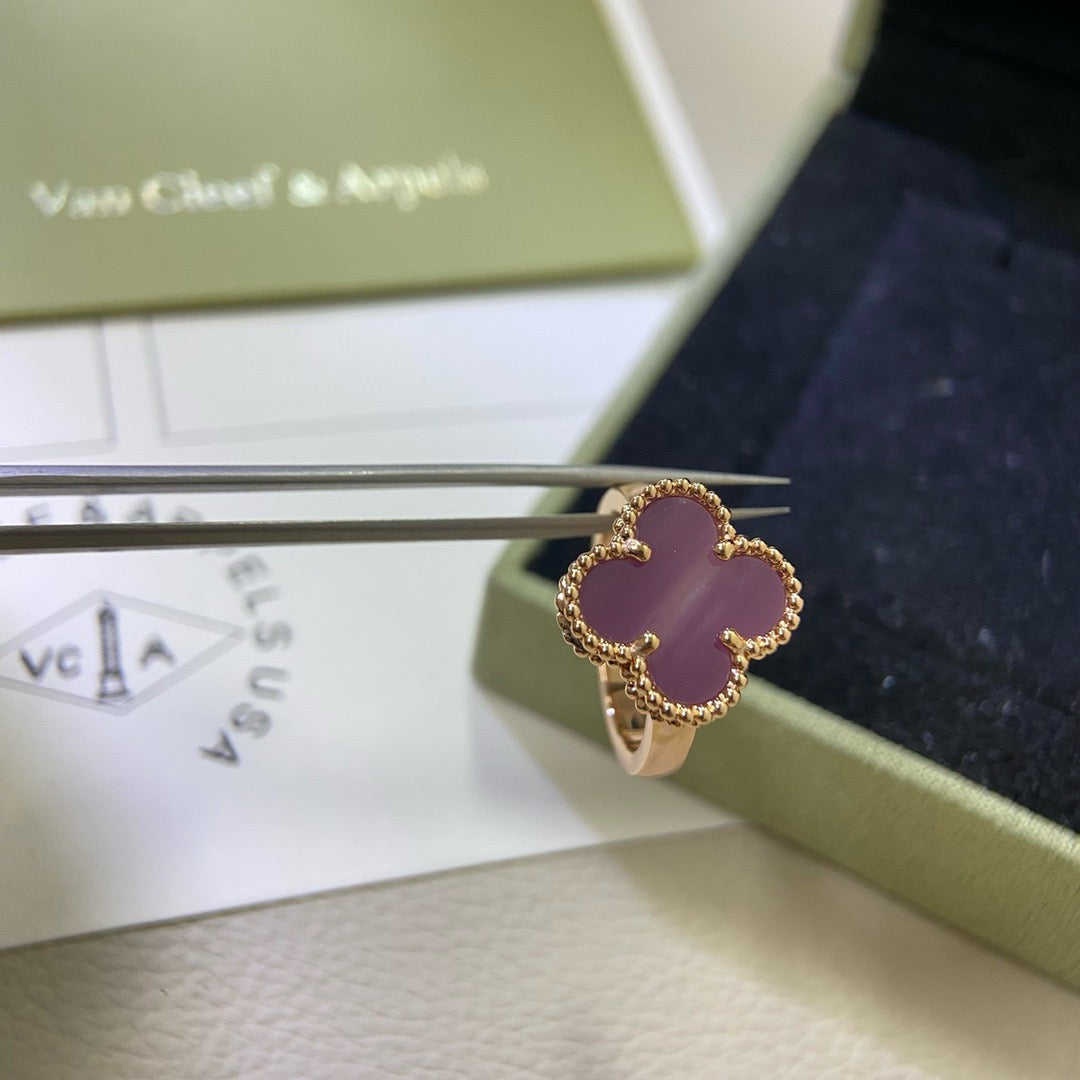 [Royal Jewellery]CLOVER  PURPLE VIOLET RING