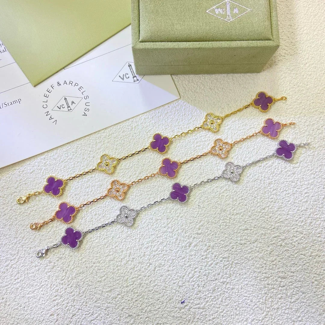 [Royal Jewellery] CLOVER 5 MOTIF VIOLET BRACELET COLLECTION