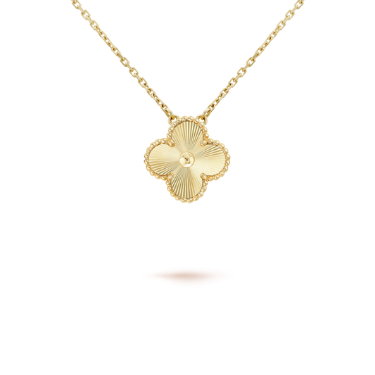[Royal Jewellery]CLOVER 15MM LASER NECKLACE