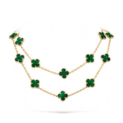 [Royal Jewellery]CLOVER 20 MOTIFS MALACHITE GOLD