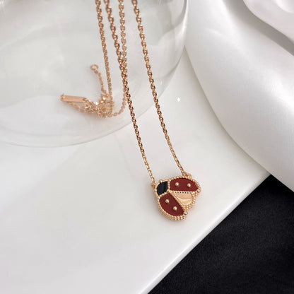 [Royal Jewellery]LUCKY  CARNELIANS LADYBUG NECKLACE