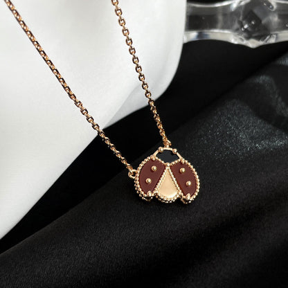 [Royal Jewellery]LUCKY  CARNELIANS LADYBUG NECKLACE