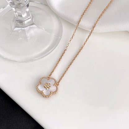 [Royal Jewellery]LUCKY  WHITE MOP  PLUM BLOSSOM NECKLACE