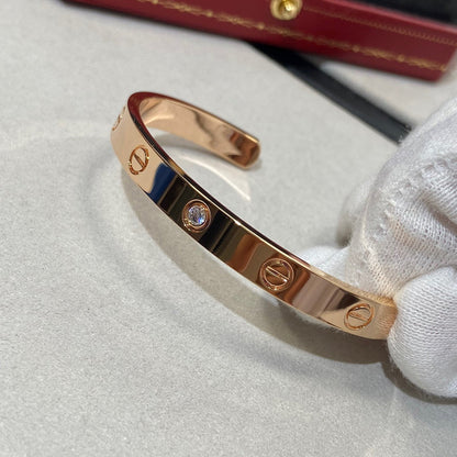 [Royal Jewellery]LOVE BRACELET 6.1MM 1 DIAMOND OPEN CUFF