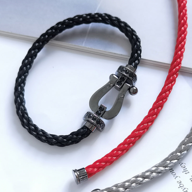 [Royal Jewellery]FORCE LARGE SERIES HORSESHOE BLACK SAMURAI BRACELET