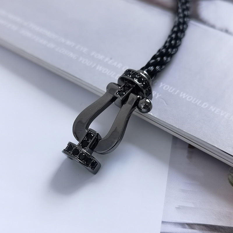 [Royal Jewellery]FORCE LARGE SERIES HORSESHOE BLACK SAMURAI BRACELET