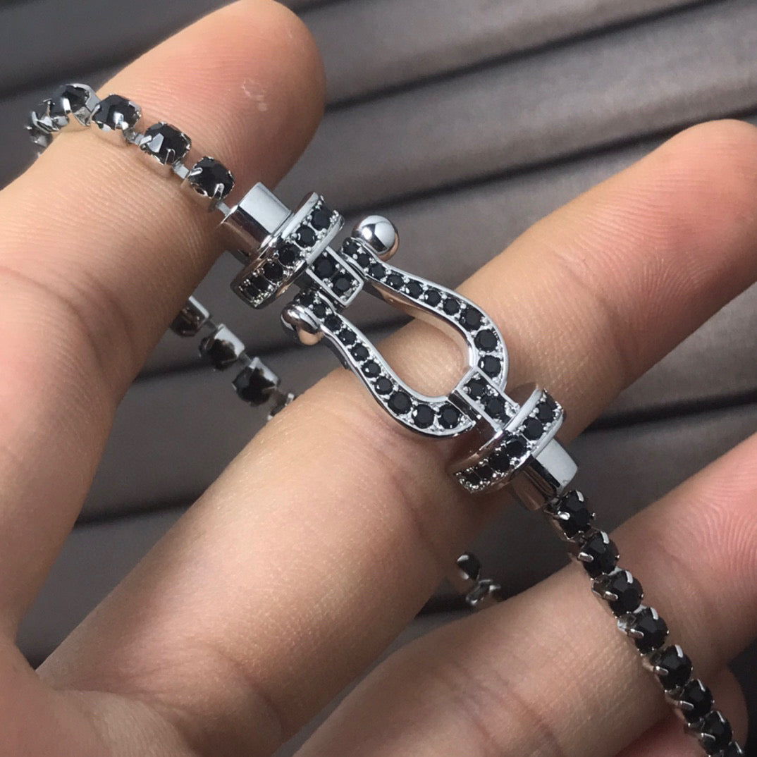 [Royal Jewellery]FORCE  LARGE HORSESHOE FULL DIAMOND TENNIS BRACELET