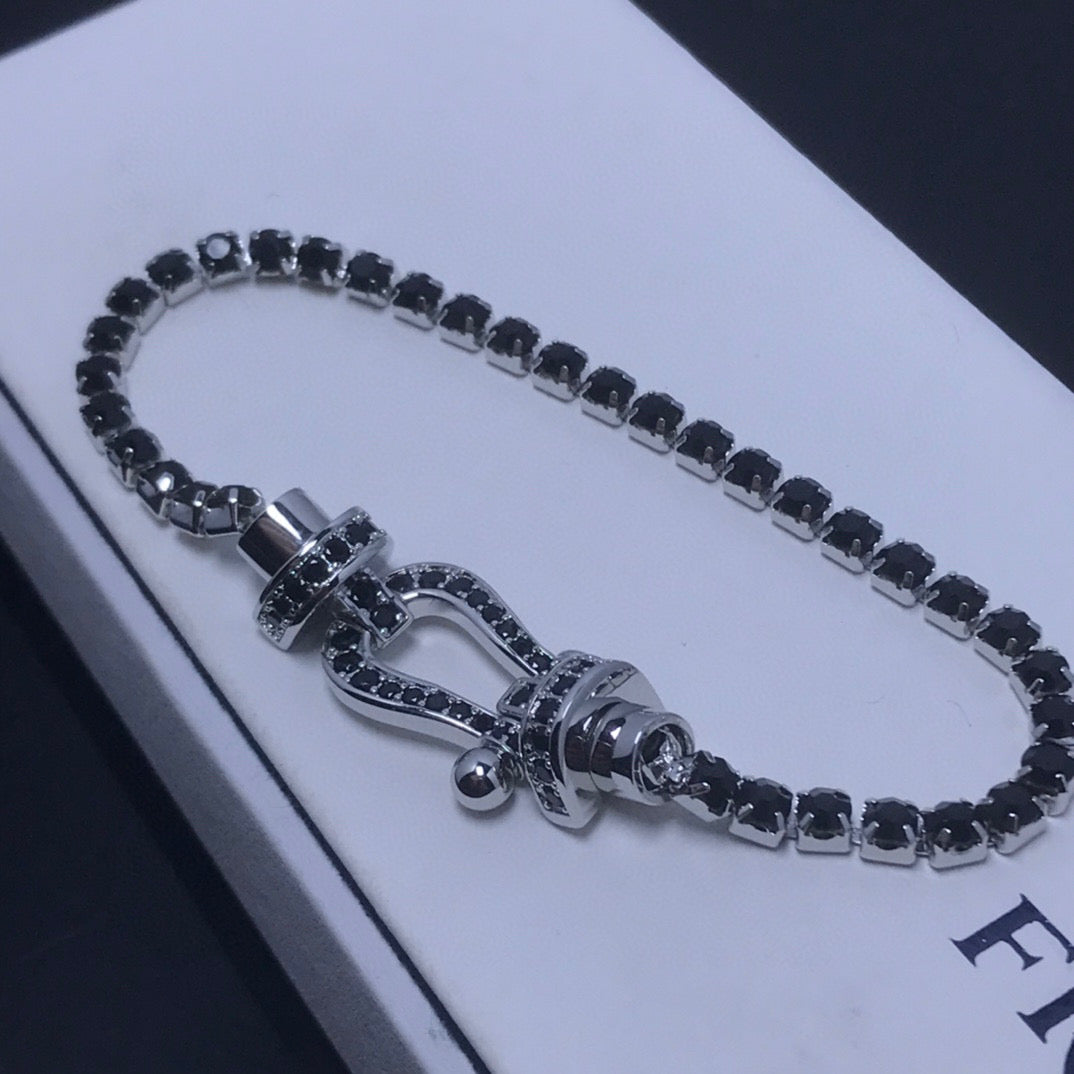 [Royal Jewellery]FORCE  LARGE HORSESHOE FULL DIAMOND TENNIS BRACELET
