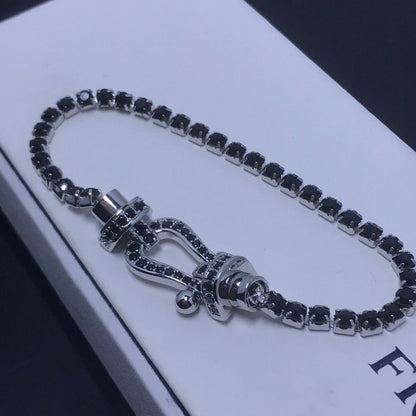 [Royal Jewellery]FORCE  LARGE HORSESHOE FULL DIAMOND TENNIS BRACELET