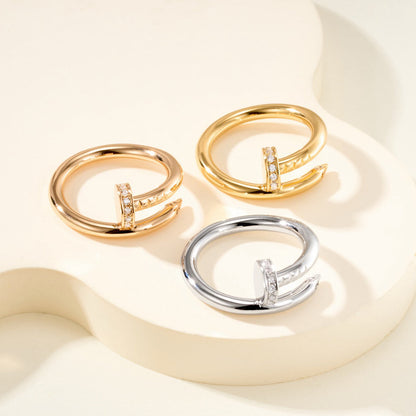 [Royal] JUSTE RING 2.6MM HALF DIAMOND