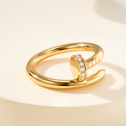 [Royal] JUSTE RING 2.6MM HALF DIAMOND